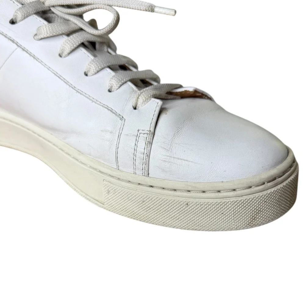 Armando Cabral Smart Minimalist Quiet Luxury Leather Sneakers‎ White 9.5